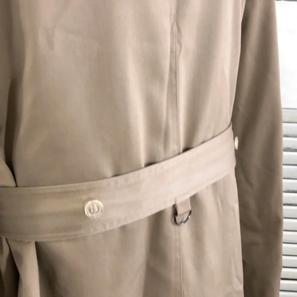 Long Coat Classic Luxury Duster Trench Belted VTG 80s Designer Steampunk 40R LG